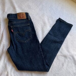 levi's 711 skinny ripped jeans